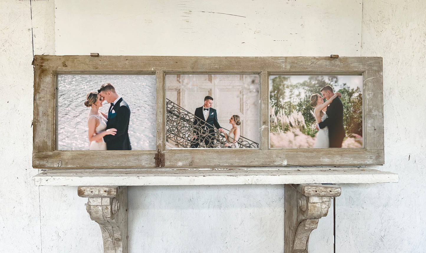 3 Pane Wide Reclaimed European Frame - 3185