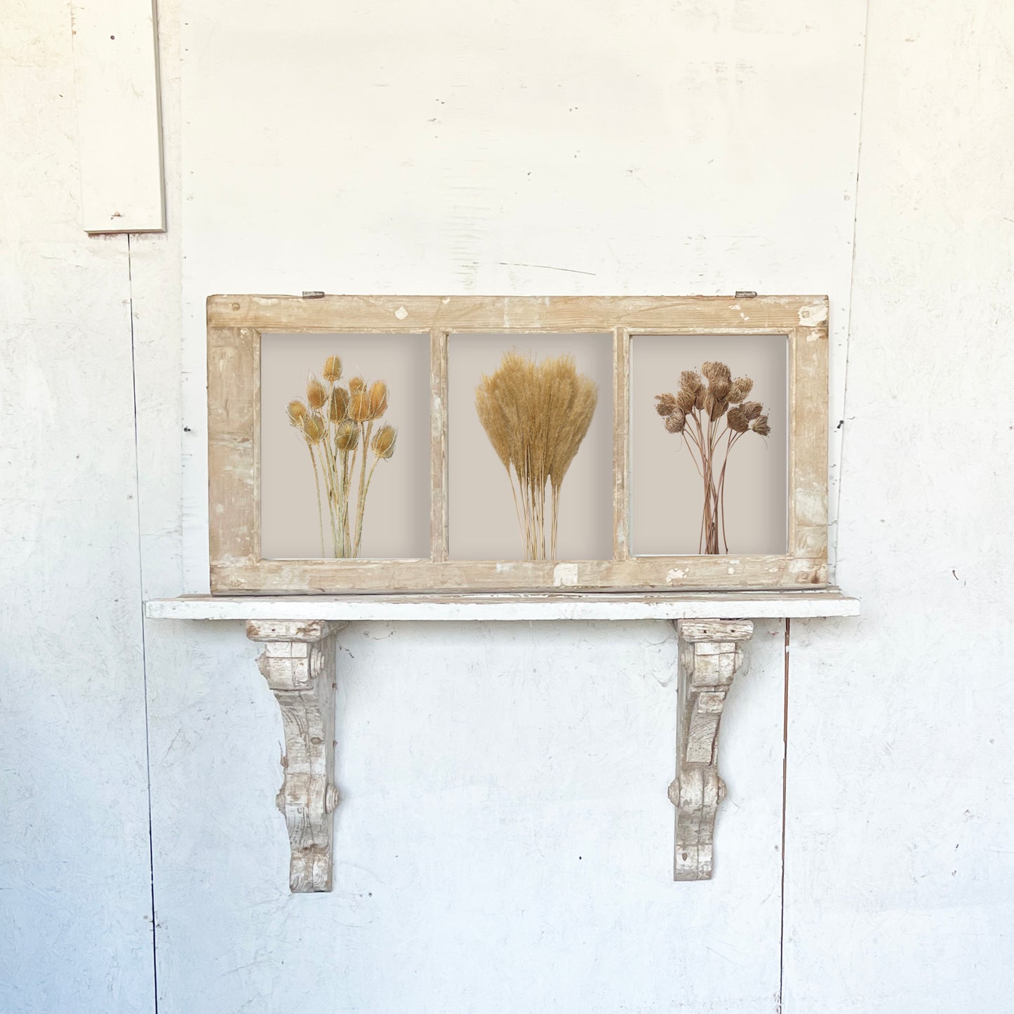 Short & Wide 3 Pane Reclaimed European Frame - 3318