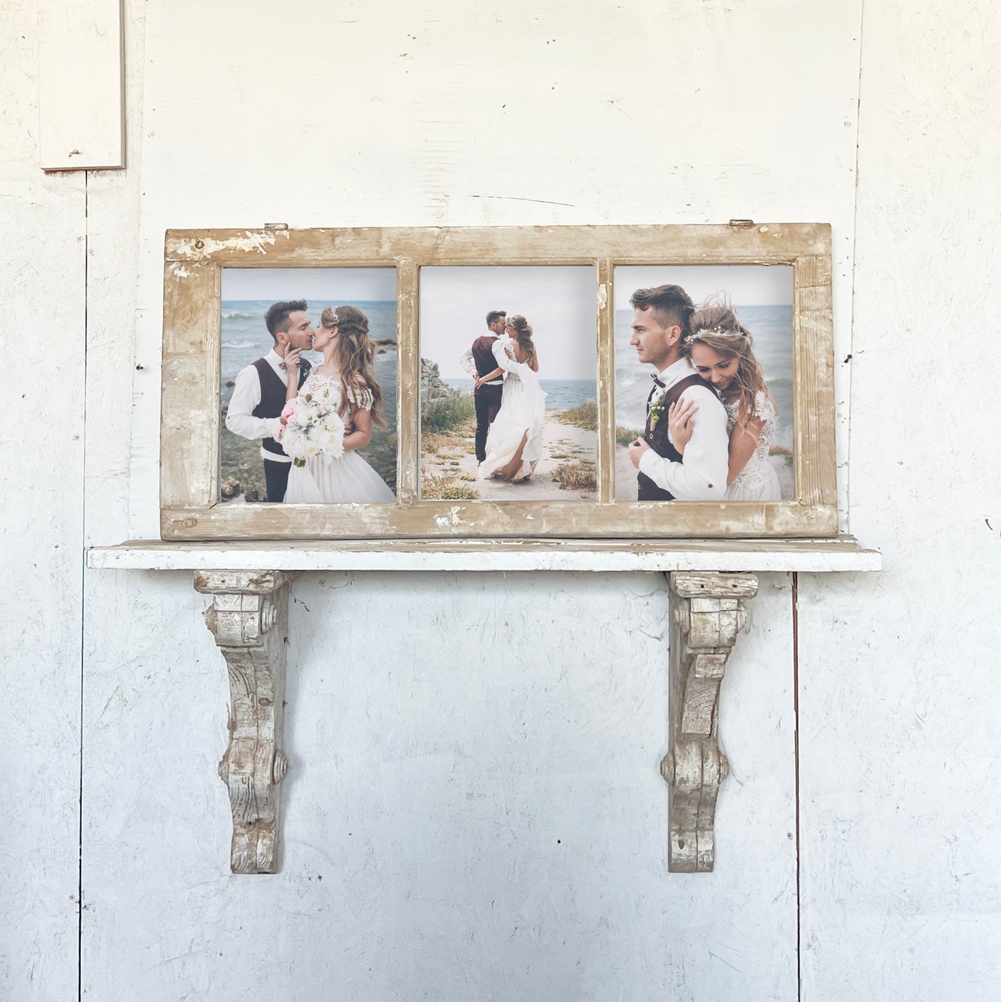 3 Pane Short & Wide Reclaimed European Frame - 3319