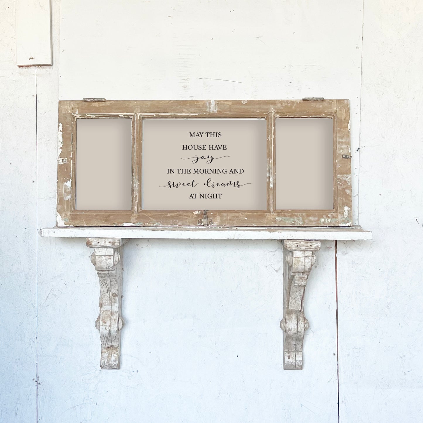 Short & Wide 3 Pane Reclaimed European Frame - 3323
