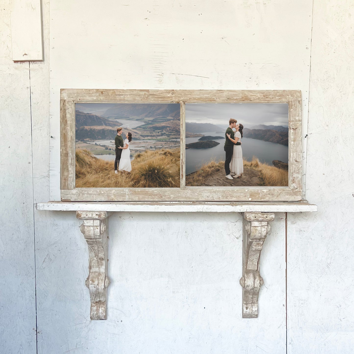 2 Pane Short & Wide Reclaimed European Frame - 3330