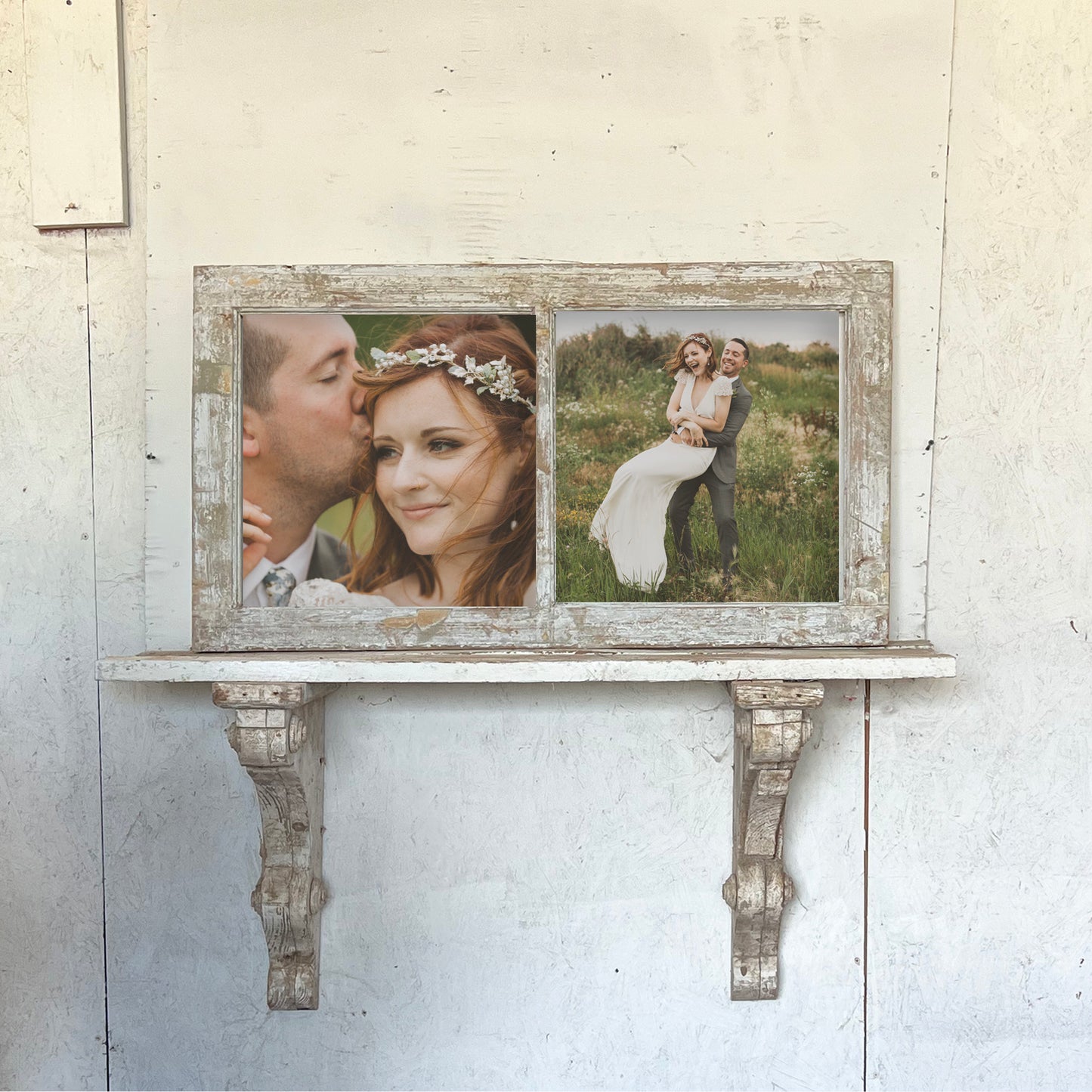 2 Pane Short & Wide Reclaimed European Frame - 3331