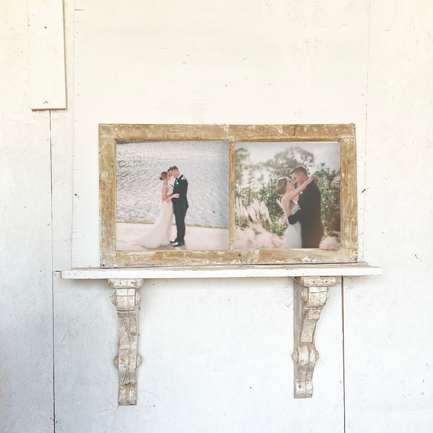 2 Pane Short & Wide Reclaimed European Frame - 3332