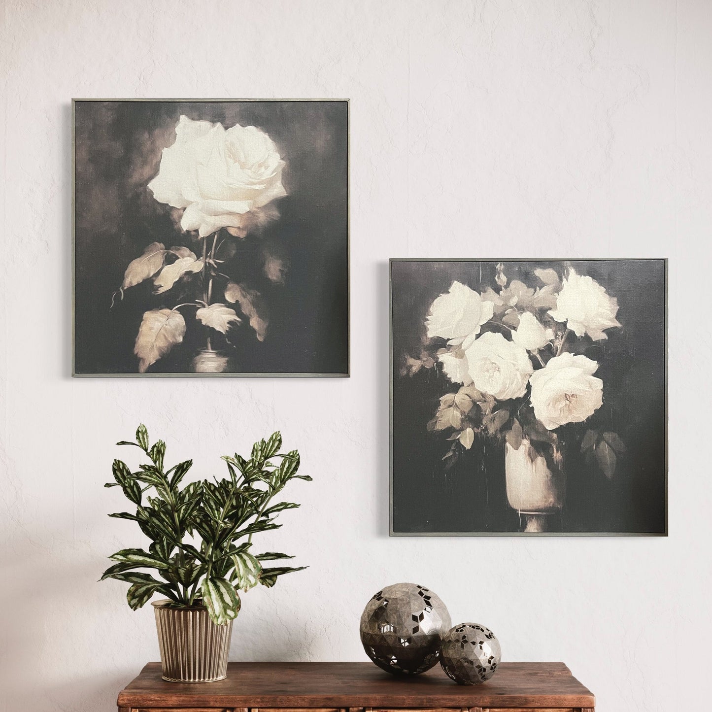 24x24 Hairline Vintage Roses