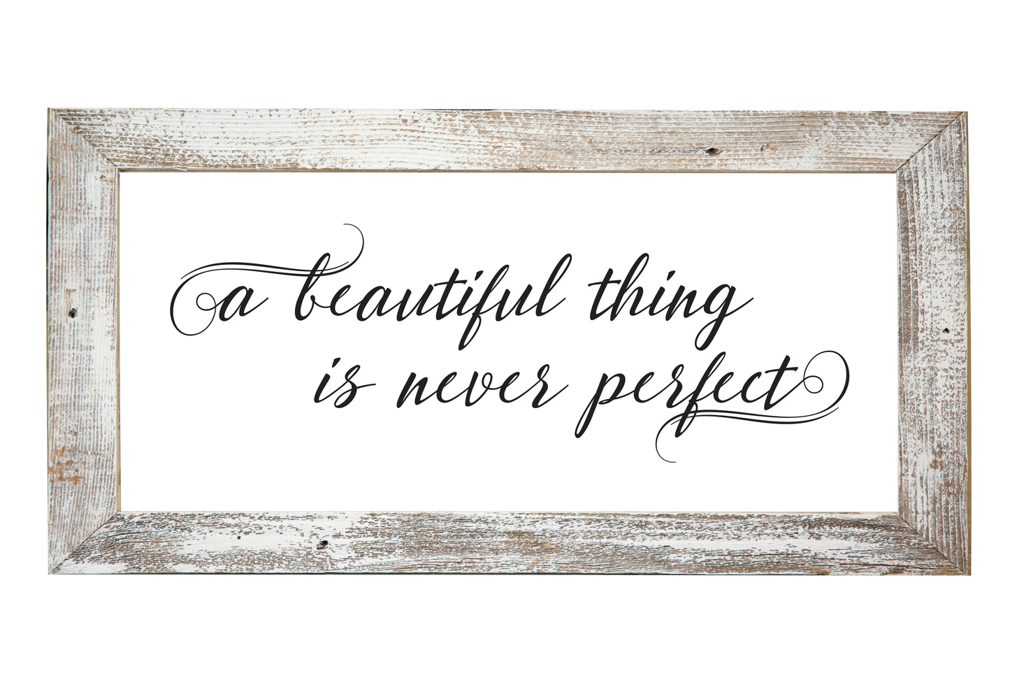 12x24 White Rustic Frame