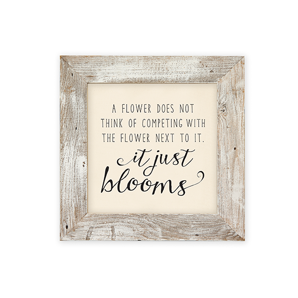24x24 White Rustic Frame