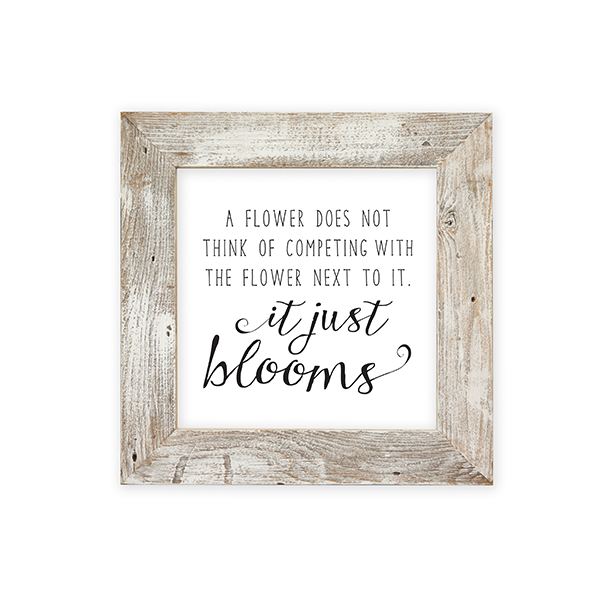 24x24 White Rustic Frame