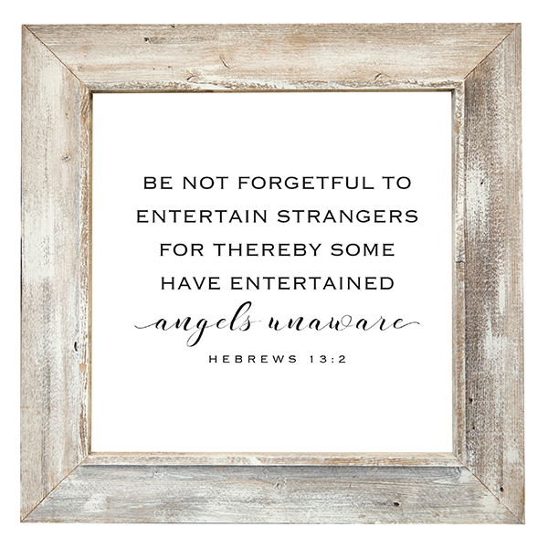30x30 White Rustic Frame