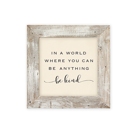 24x24 White Rustic Frame