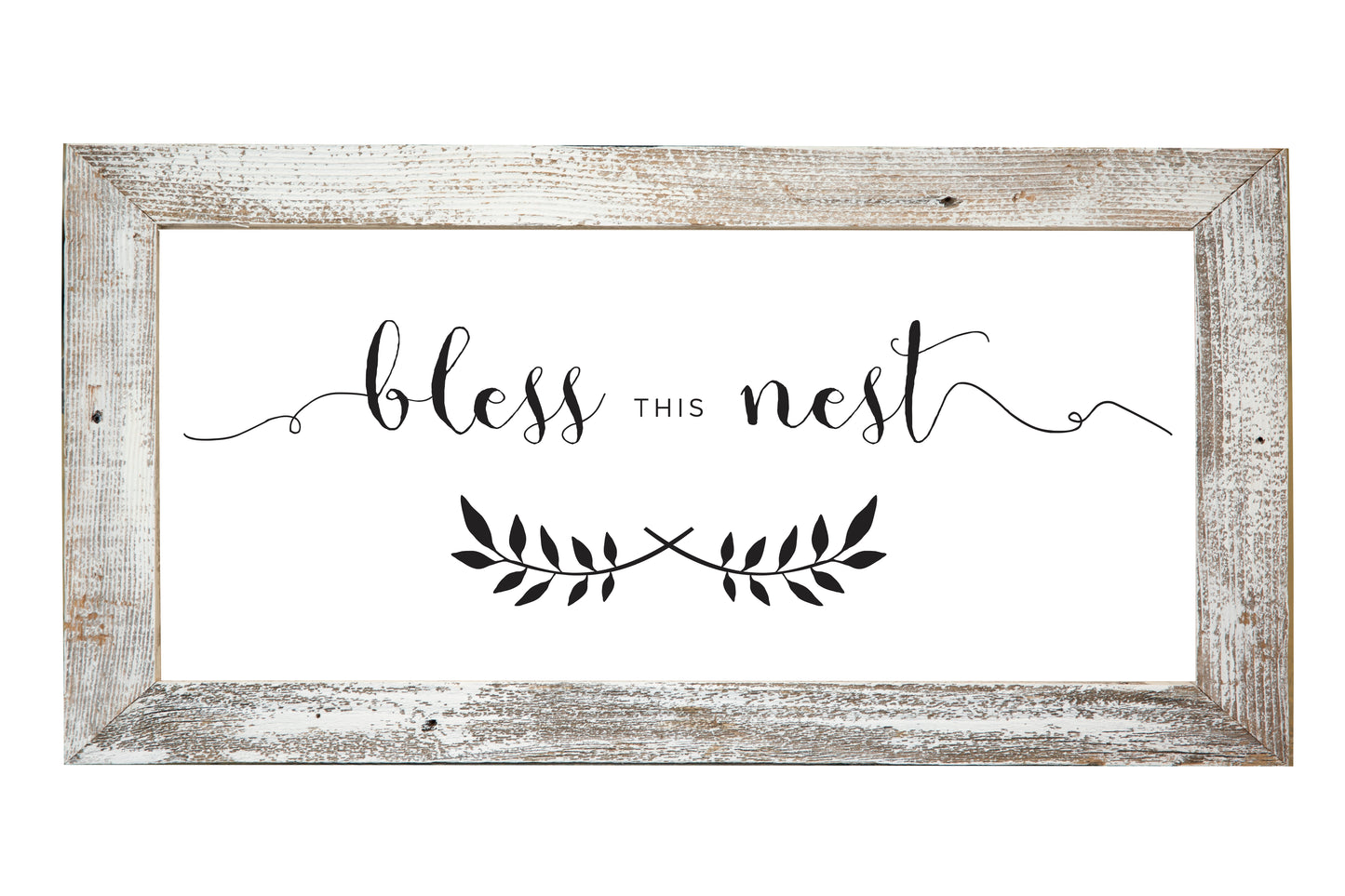 12x24 White Rustic Frame