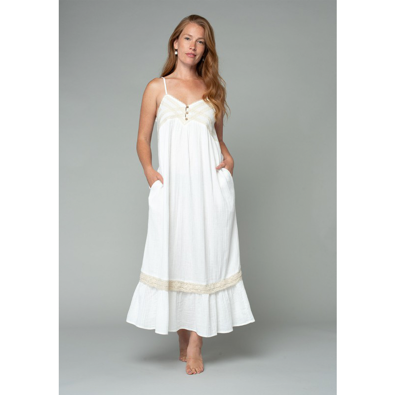 Crinkle Gauze Maxi Dress