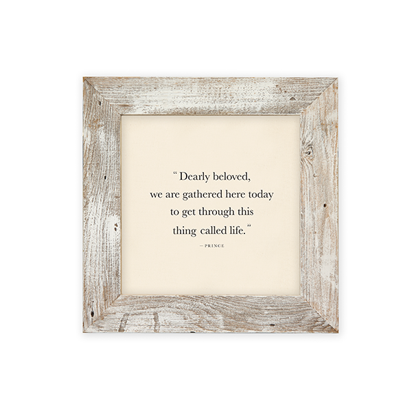 24x24 White Rustic Frame