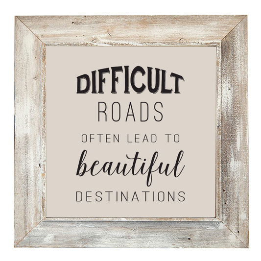 30x30 White Rustic Frame