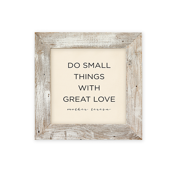 24x24 White Rustic Frame