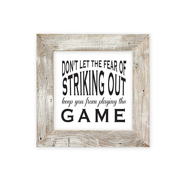 24x24 White Rustic Frame