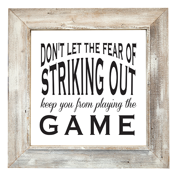 30x30 White Rustic Frame