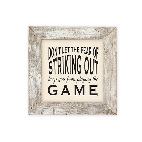 24x24 White Rustic Frame