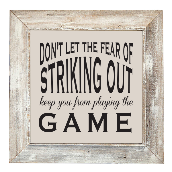 30x30 White Rustic Frame