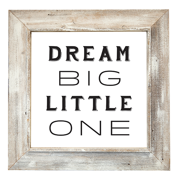30x30 White Rustic Frame