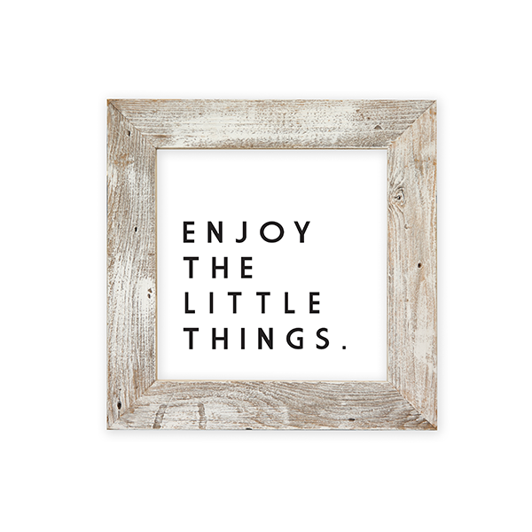 24x24 White Rustic Frame