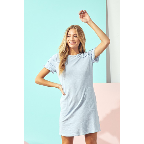 Frilled Sleeve Dress