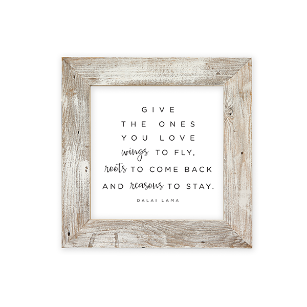 24x24 White Rustic Frame