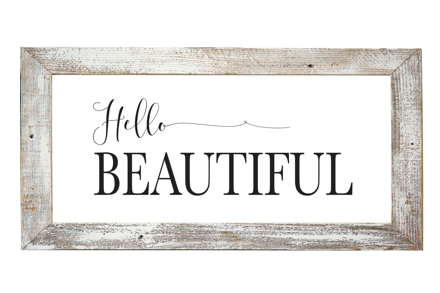 12x24 White Rustic Frame