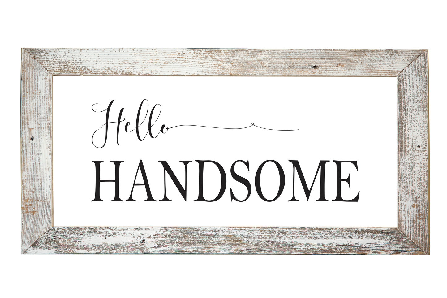 12x24 White Rustic Frame