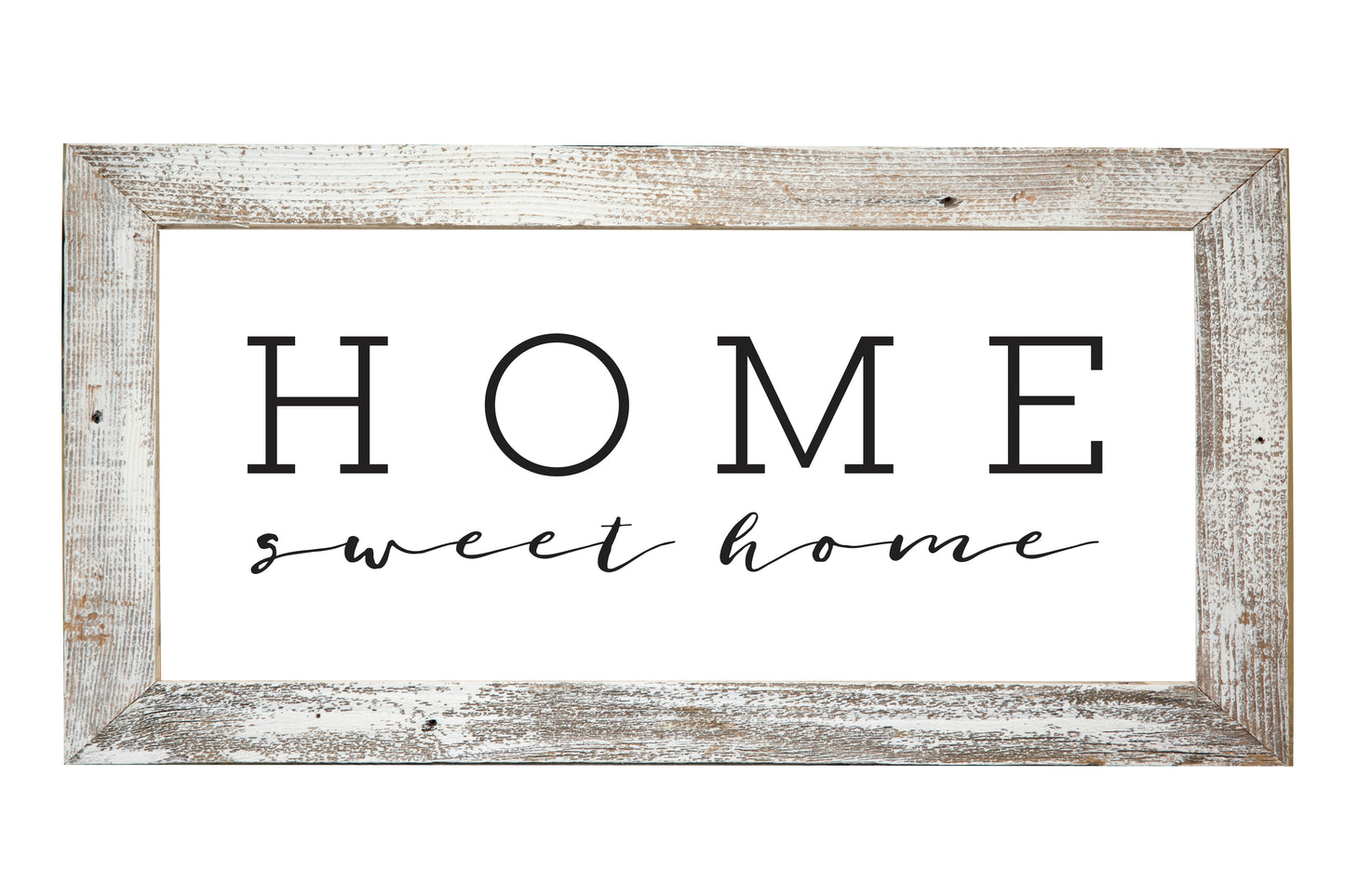 12x24 White Rustic Frame