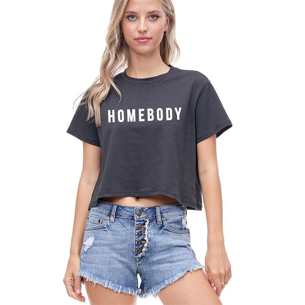 Homebody Crop Graphic Tee