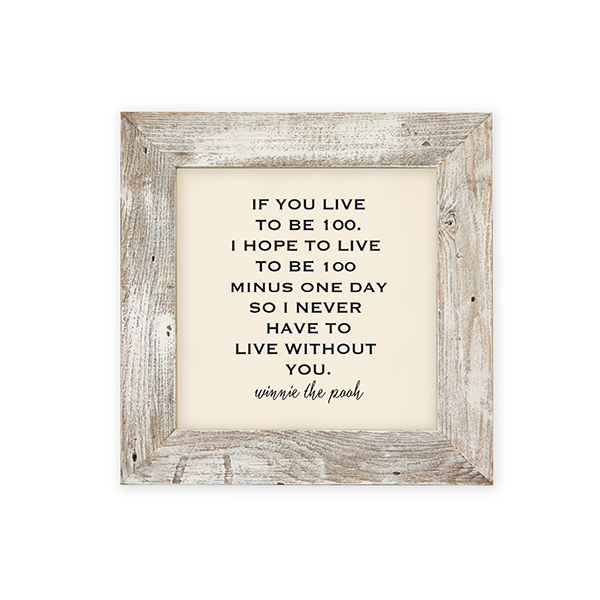 24x24 White Rustic Frame