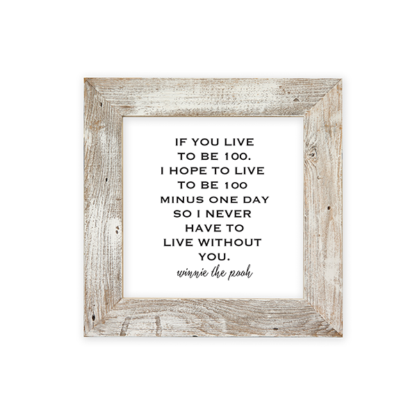 24x24 White Rustic Frame