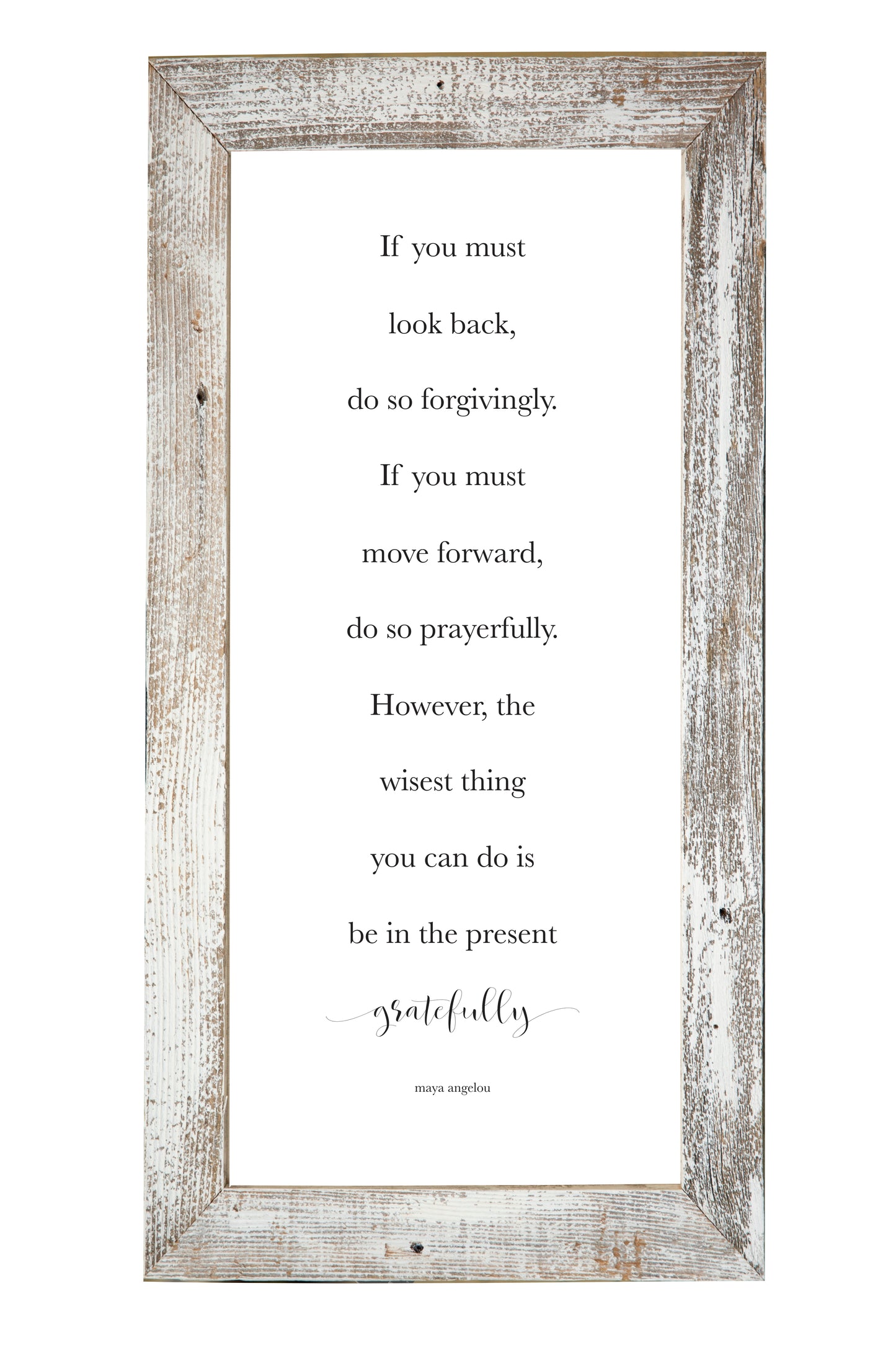 12x24 White Rustic Frame