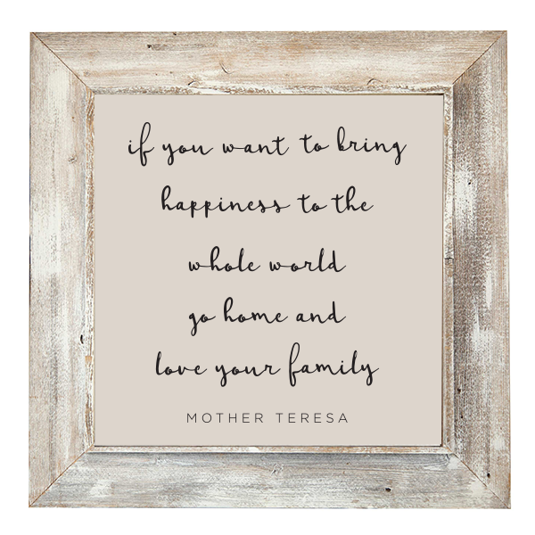 30x30 White Rustic Frame