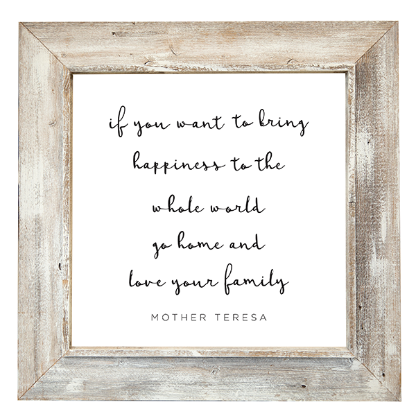 30x30 White Rustic Frame