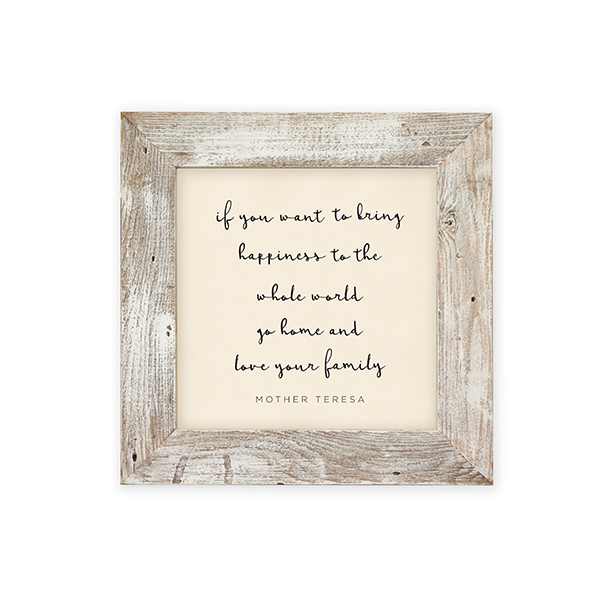 24x24 White Rustic Frame