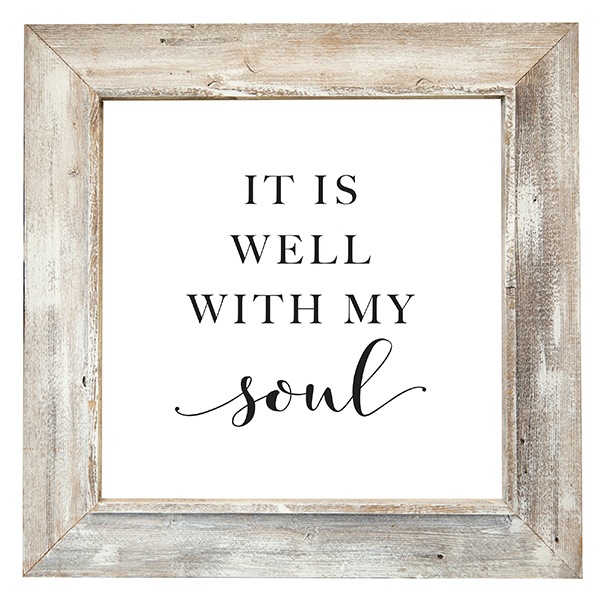 30x30 White Rustic Frame