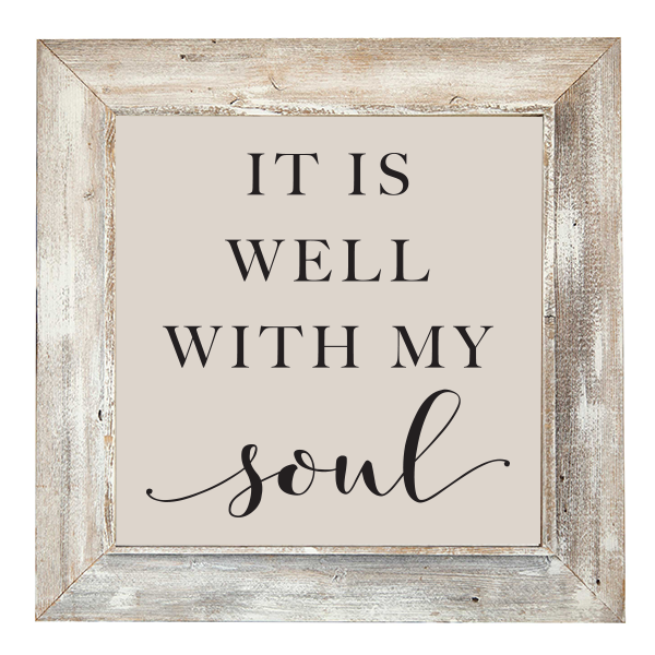30x30 White Rustic Frame