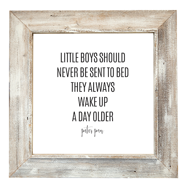 30x30 White Rustic Frame