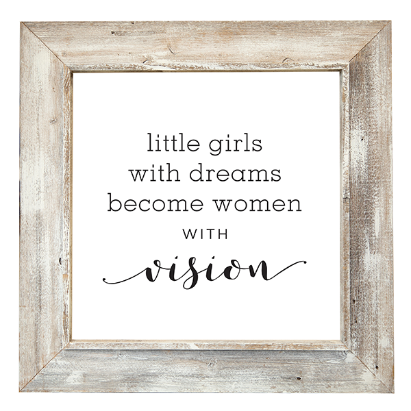30x30 White Rustic Frame
