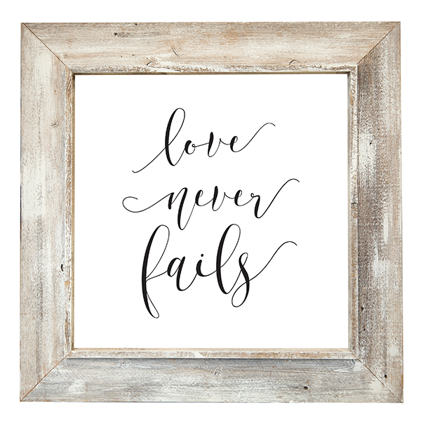 30x30 White Rustic Frame