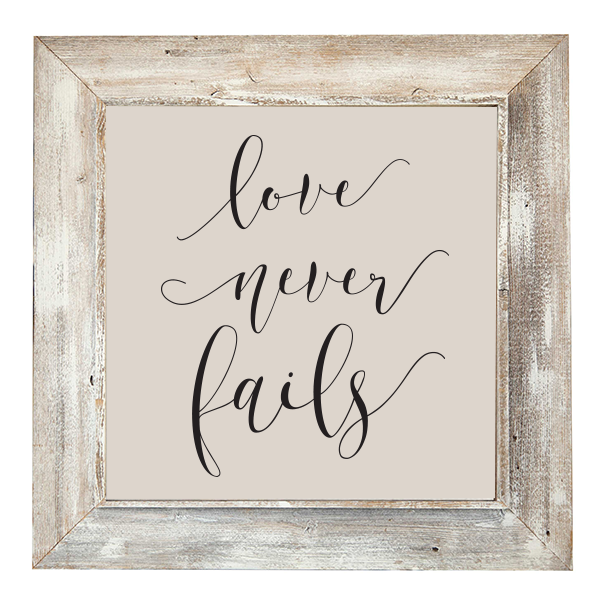 30x30 White Rustic Frame
