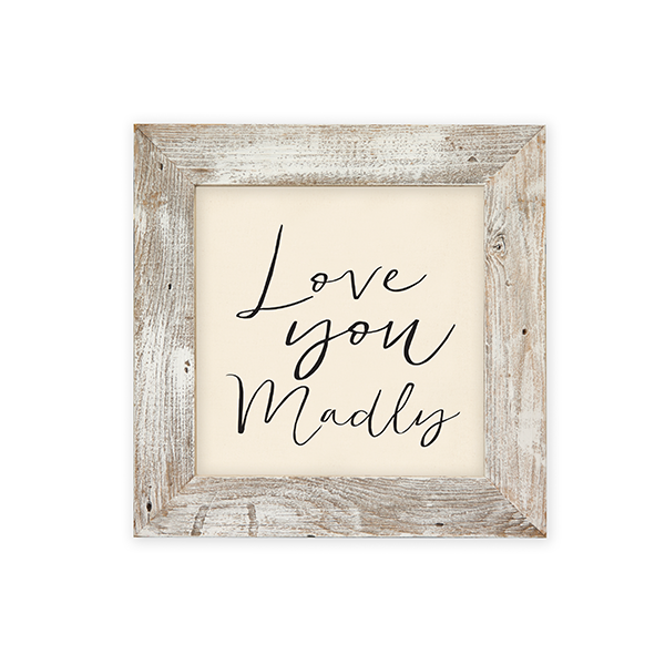 24x24 White Rustic Frame