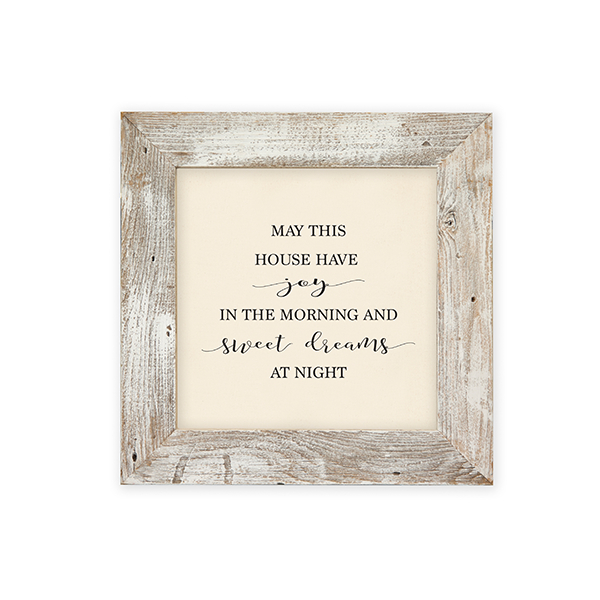 24x24 White Rustic Frame
