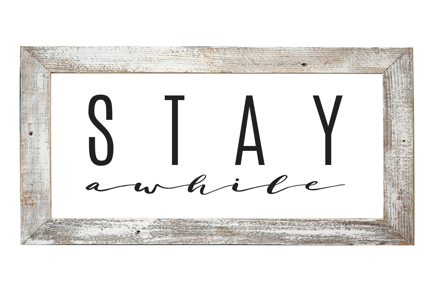 12x24 White Rustic Frame
