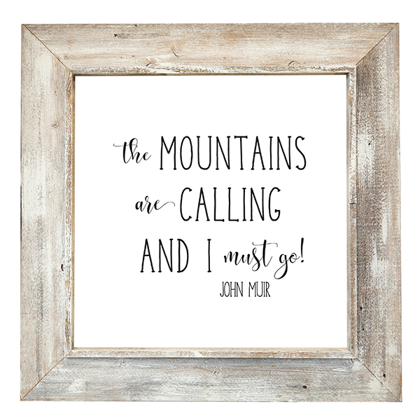 30x30 White Rustic Frame