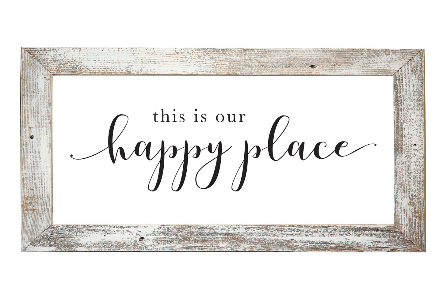 12x24 White Rustic Frame
