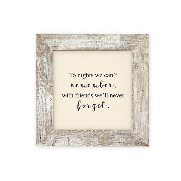 24x24 White Rustic Frame