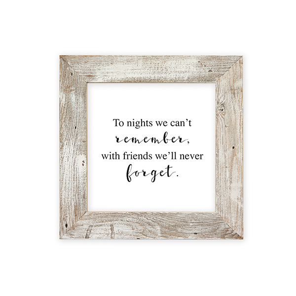 24x24 White Rustic Frame