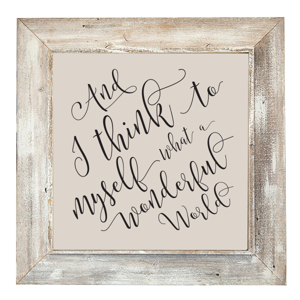 30x30 White Rustic Frame